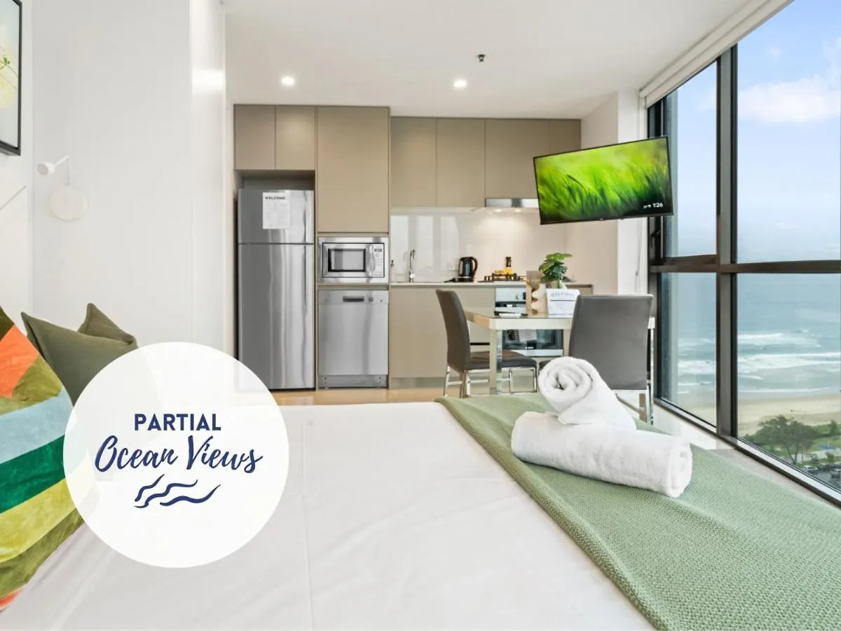The Oceana - Beachfront 19F Ocean View Studio In Resort With Parking, Pool, Neflix 골드코스트